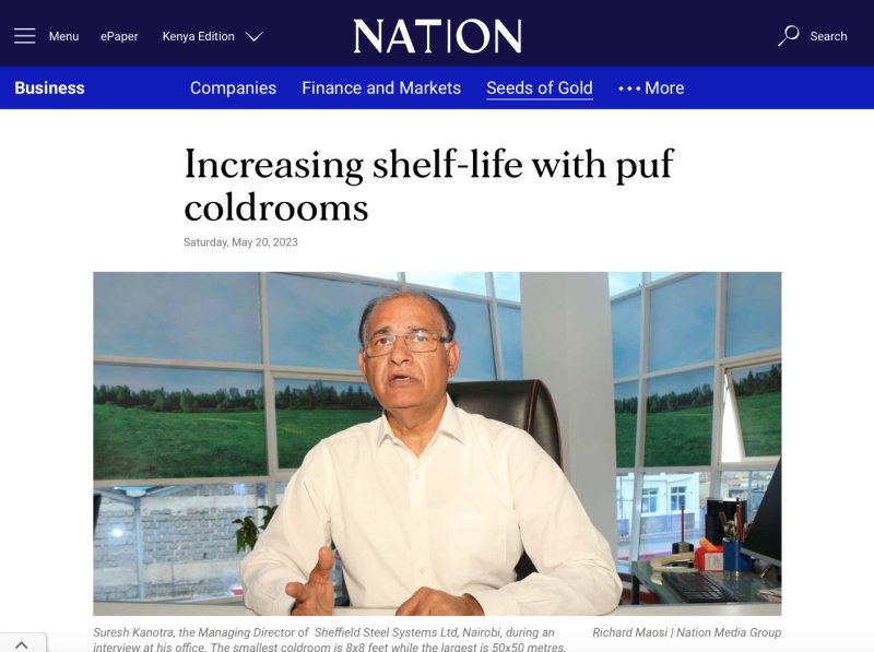 Increasing shelf-life with puf coldrooms